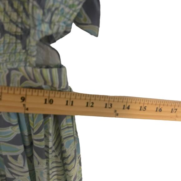 Sincerely Jules Women's Size Small Blue Grey Green Floral Maxi Dress - Picture 8 of 9